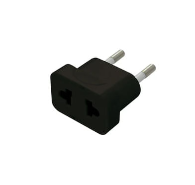 Adaptador Enchufe Americano 2P 10A 250V Negro