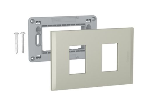 Placa Doble Antracita Terra Bticino Af5S2Ti