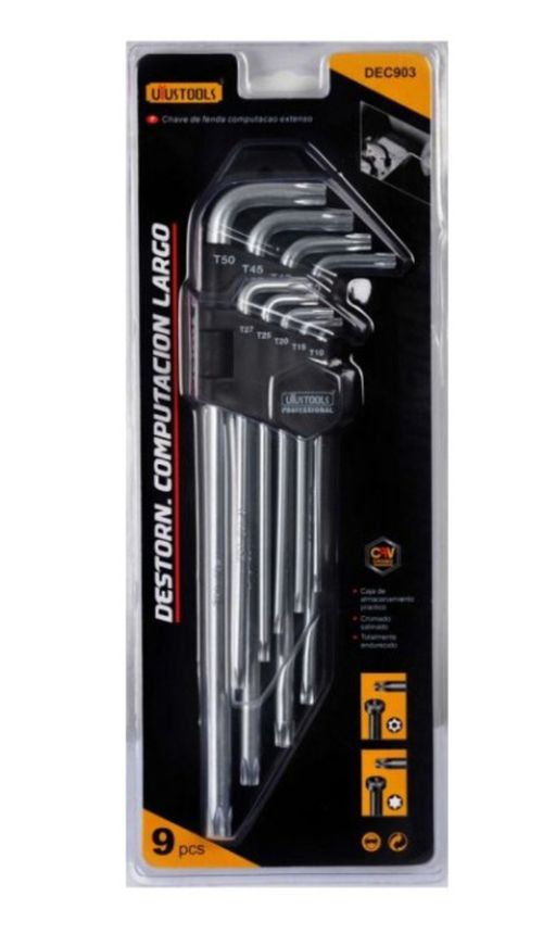 Llave Torx 9Pcs Largo Dec903