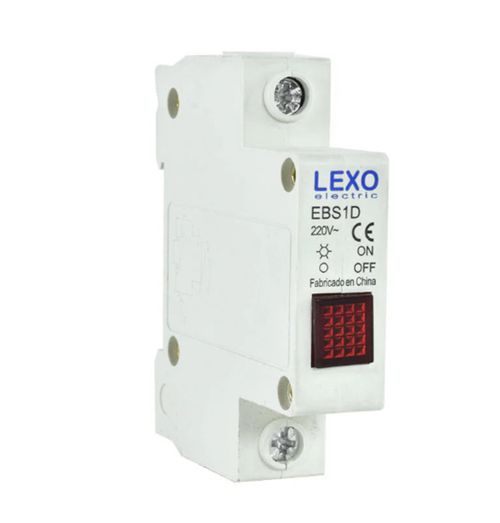 Luz Piloto Roja Led Para Riel Din 35Mm 220 Lexo