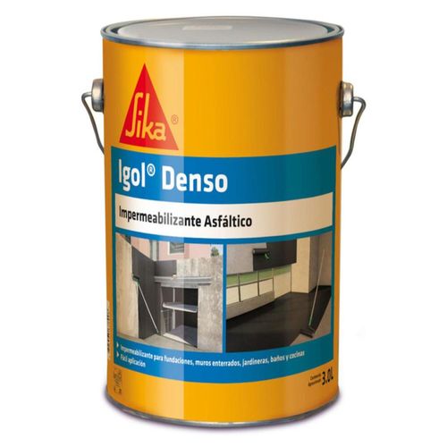 Igol Denso Impermeabilizante Asfáltico Negro Gl 3 Lt Sika