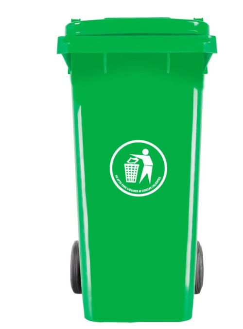 Contenedor Basura De 120 Litros Verde