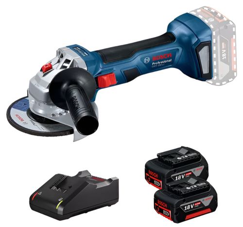 Esmeril Angular Inalámbrico 5'' 18V Gws 180-Li + 2 Baterías 4.0 Ah Bosch