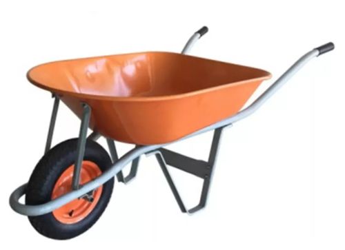 Carretilla Acero Naranja 75 Litros 350x8 Metatek