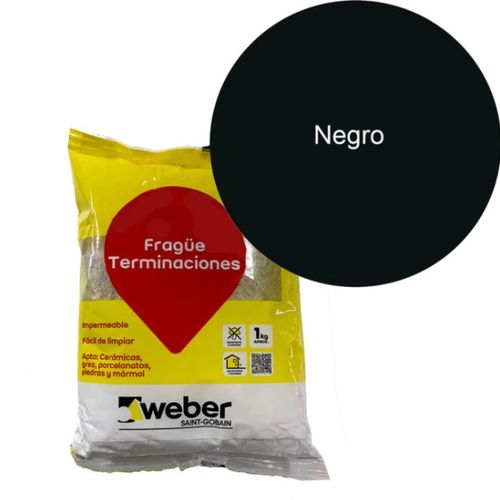 Frague Porcelanato Y Ceramica Weber Negro 5 Kg