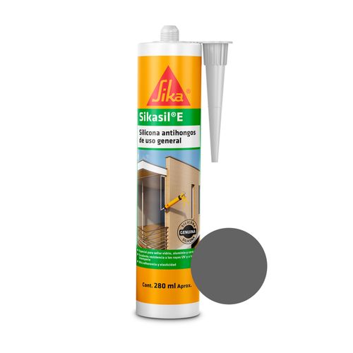 Silicona Acética Gris 280 Ml Sikasil E