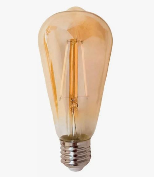 Ampolleta Led Vintage Pera St64 8W Blanco Cálido