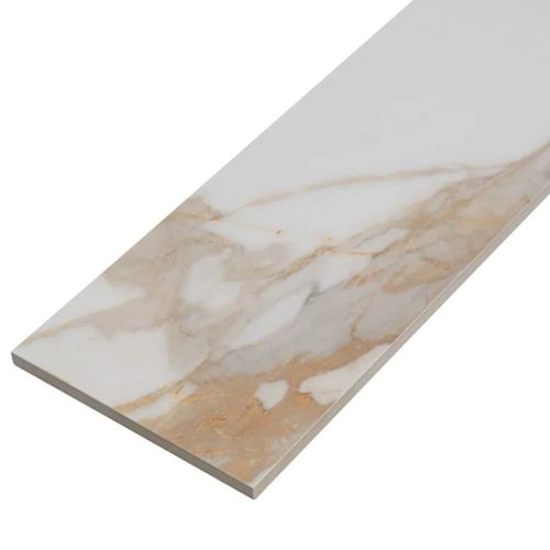 Porcelanato Prestige Blanco Y Dorado Mate Tipo Marmol 60X60 Cm Caja