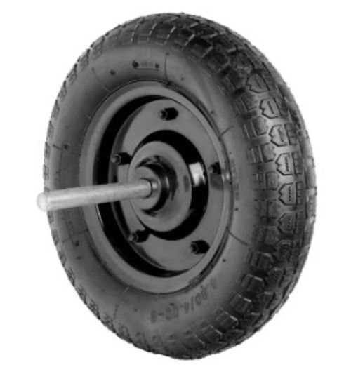 Rueda Para Carretilla Pantanera Pro 400X8 Tapa Negra Lioi