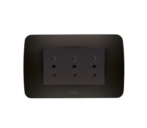 Toma Corriente Triplex 10A 250V Grafito