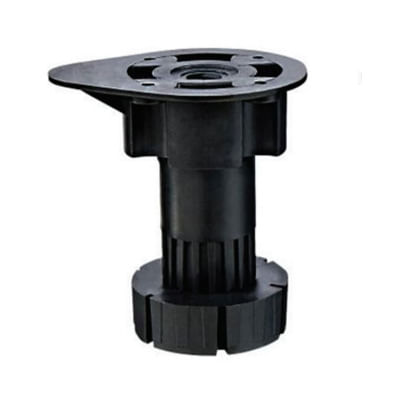 Pata Zocalo Regulable 120-150Mm Sin Tarugo Negro Dvp