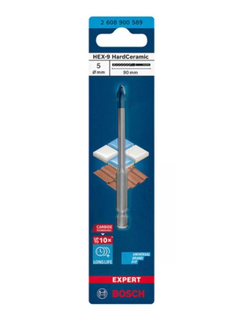 Broca Para Porcelanato Expert Hex-9 Hardceramic 5 X 90Mm Bosch