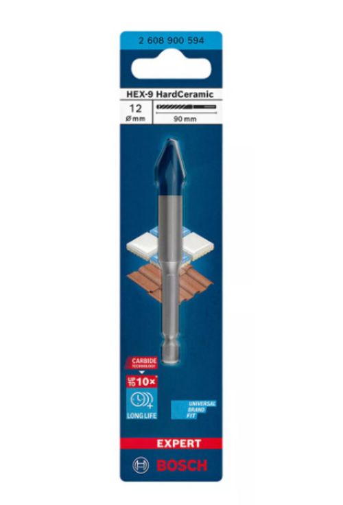 Broca Para Porcelanato Expert Hex-9 Hardceramic 12 X 90Mm Bosch