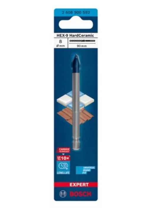 Broca Para Porcelanato Expert Hex-9 Hardceramic 8 X 90Mm Bosch