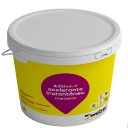 Acelerante Instantáneo de Mortero Aditivo-2 Tineta 18 Lt. Weber