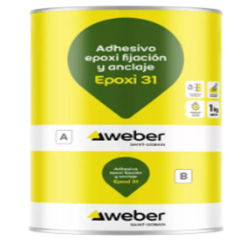 Adhesivo Epoxi-31 Fijación y Anclaje 1 Kg Weber