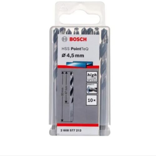 Broca Metal Hss Pointteq 4.5mm Pack 10 Piezas