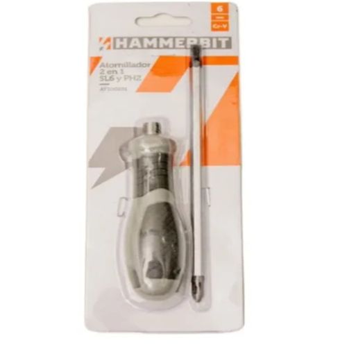 Pack 5 Atornilladores 2 En 1 Sl 6 Y Ph2 6x150mm Hammerbit