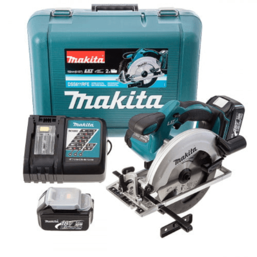 Sierra Circular Makita DSS611RFE con 2 Baterías y Cargador 18V