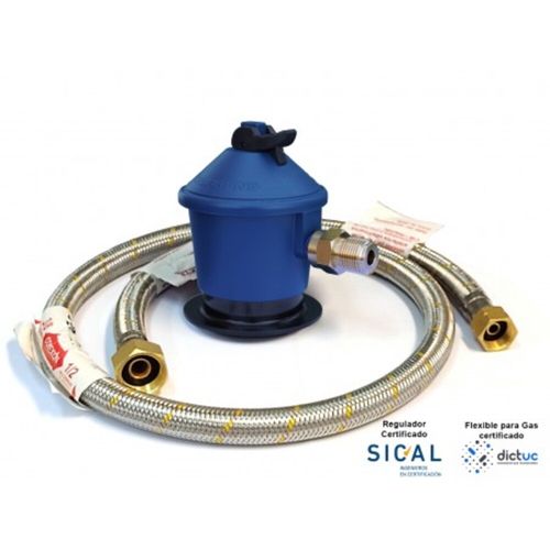 Kit Regulador De Gas + Flexible ½ X ⅜ Certificado