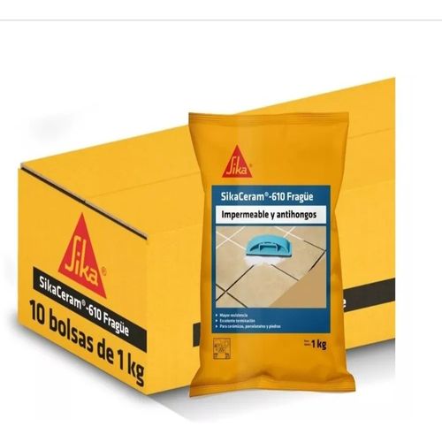 Pack 10 Frague Sikaceram Negro 1 Kg Sika