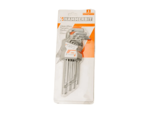 Pack de 3 Set Llaves Allen de Punto 1.5-10mm 9 Piezas Hammerbit
