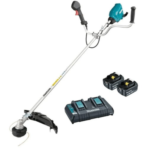 Desbrozadora 18Vx2 con 2 Baterías 5.0Ah y Cargador Makita