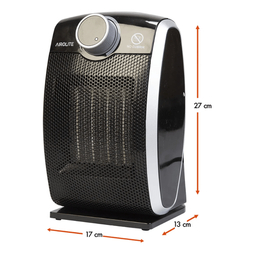 Termoventilador Cerámico Oscilante Curve Black 1800W Airolite