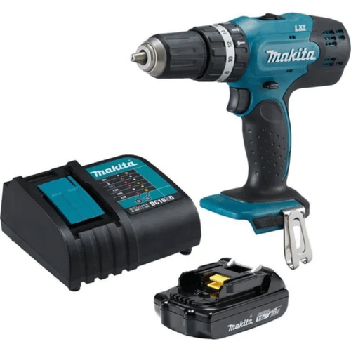 Taladro Percutor 13mm DHP453 18V con Batería 1.5Ah y Cargador Color Turquesa Makita