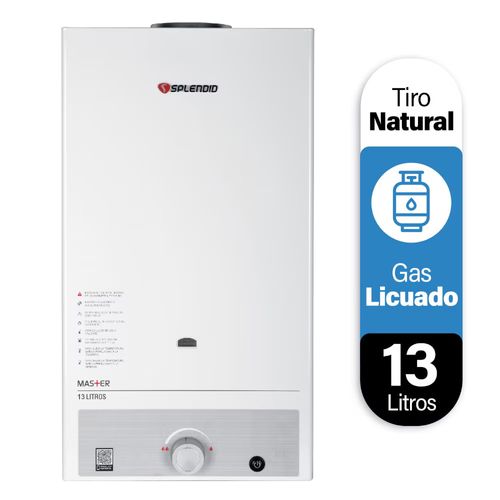 Calefont Ionizado 13 Litros Tiro Natural Master Splendid