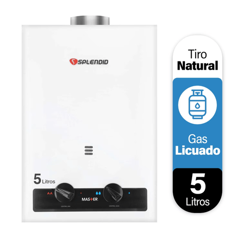 Calefont Ionizado 5 Litros Tiro Natural Master Splendid