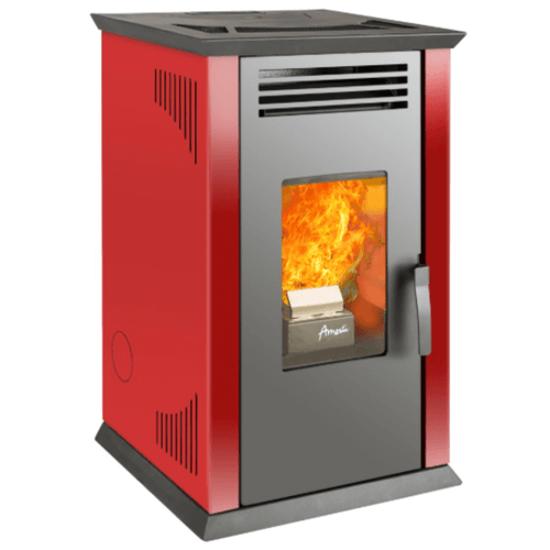 Estufa Pellet 8 100 kcal Roja Amesti Italy