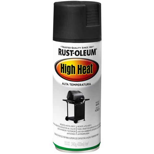 Spray Pintura Alta Temperatura Negro Mate 340 g Rust-Oleum