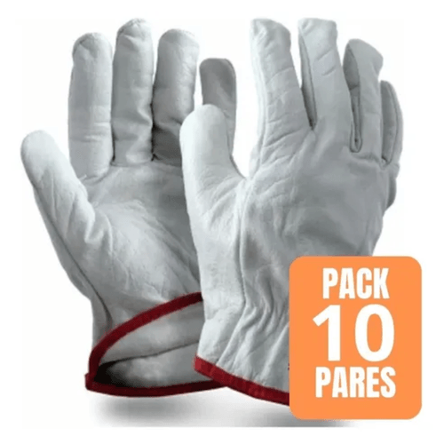 Pack de 10 Guantes de Cabritilla Largos Talla 9