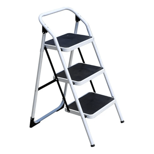 Taburete de Acero de 3 Peldaños 1.2 m Soporte 150 kg