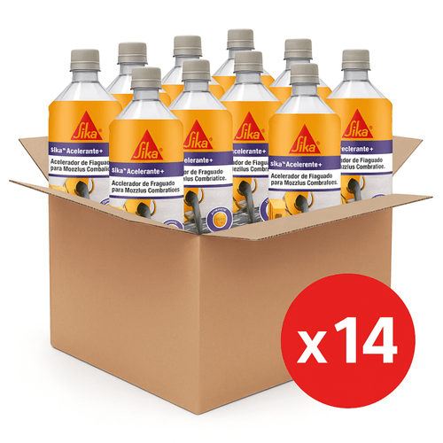 Caja x14 Botellas Sika 3 Acelerante para Mezclas 950ml Sika