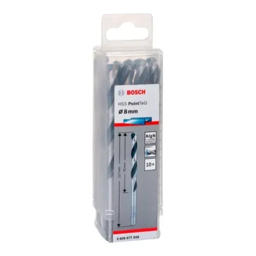 Broca para Metal PointTeQ 8.0mm Pack 10 Unidades Bosch