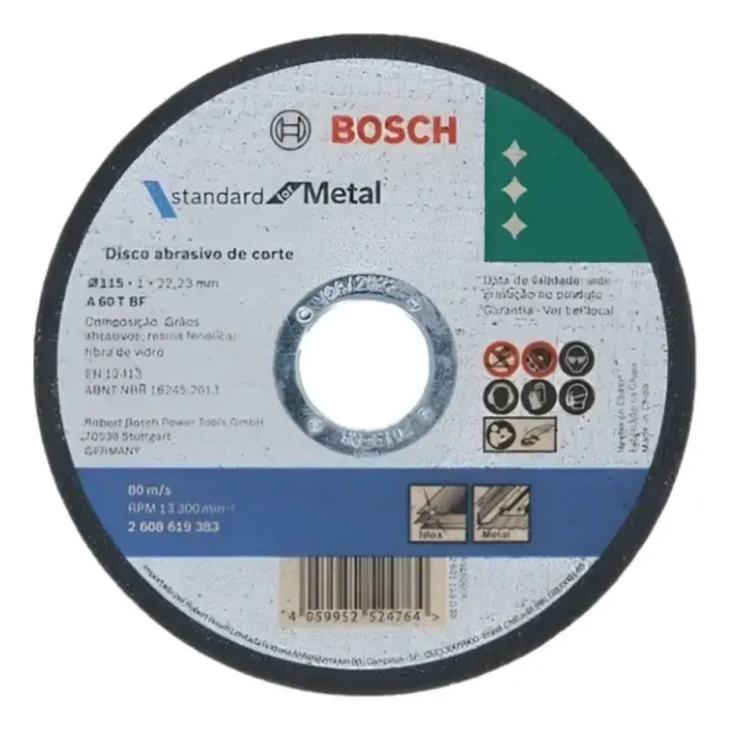 Disco De Corte 4 12  X 1mm Metal Inox 9383 Bosch Pack 50un 1