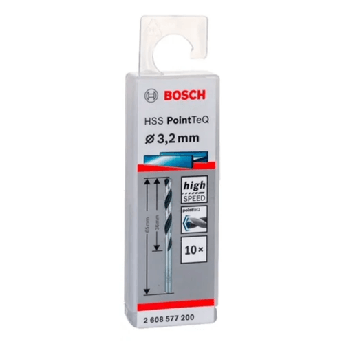 Broca para Metal HSS PointTeQ 3.2mm Pack 10 Unidades Bosch