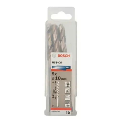 Set 5 Brocas para Metal HSS-Co 10x87x133mm Bosch