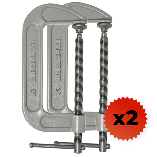 Pack 2 Prensas Tipo C 6" Hammerbit