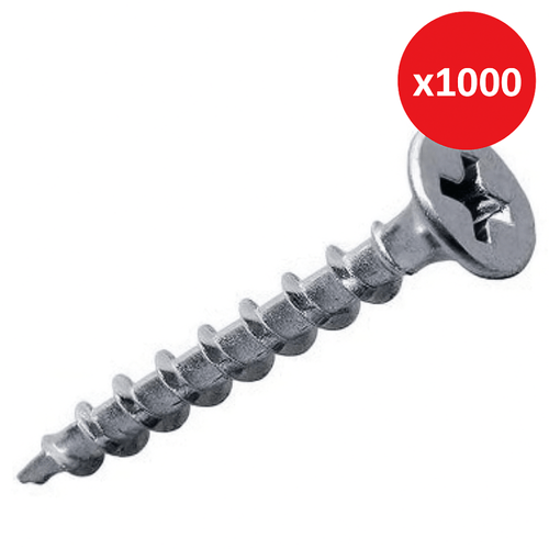 Tornillo para Volcanita Rosca Madera 6 x 1 5/8 Zincado Caja 1000 Unidades CRS