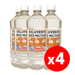 Pack 4 Diluyentes Duco Multiuso 1L Modelo PXL-300 Dideval 2