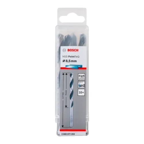 Broca para Metal PointTeQ 8.5mm Pack x10 Bosch