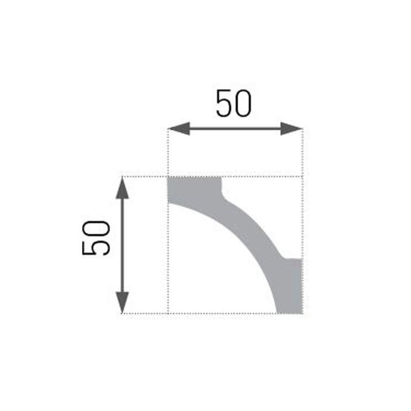 Moldura Cornisa E12 50x50mm X 2mts Caja 64 Unidades 2