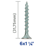 Tornillo Volcanita  Zinc 6mm X 1 14 -bolsa 5.000unid-5