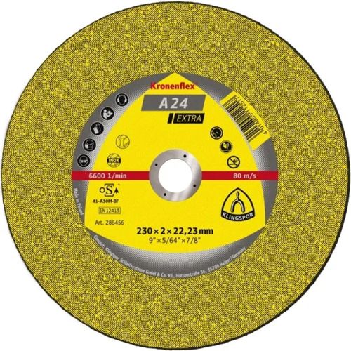 Disco de Corte 4 1/2" para Fierro A24 Extra 188461 Klingspor
