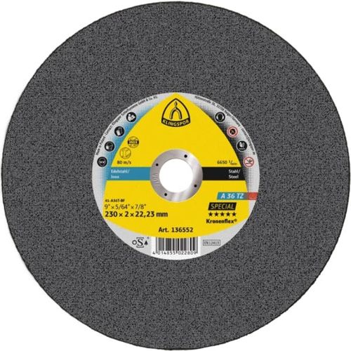 Disco de Corte 4 1/2" para Acero Inoxidable A36 TZ Special 136549 Klingspor