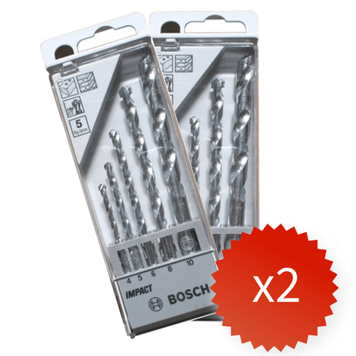 Set de 5 Brocas para Concreto 4/5/6/8/10 mm X2 Bosch