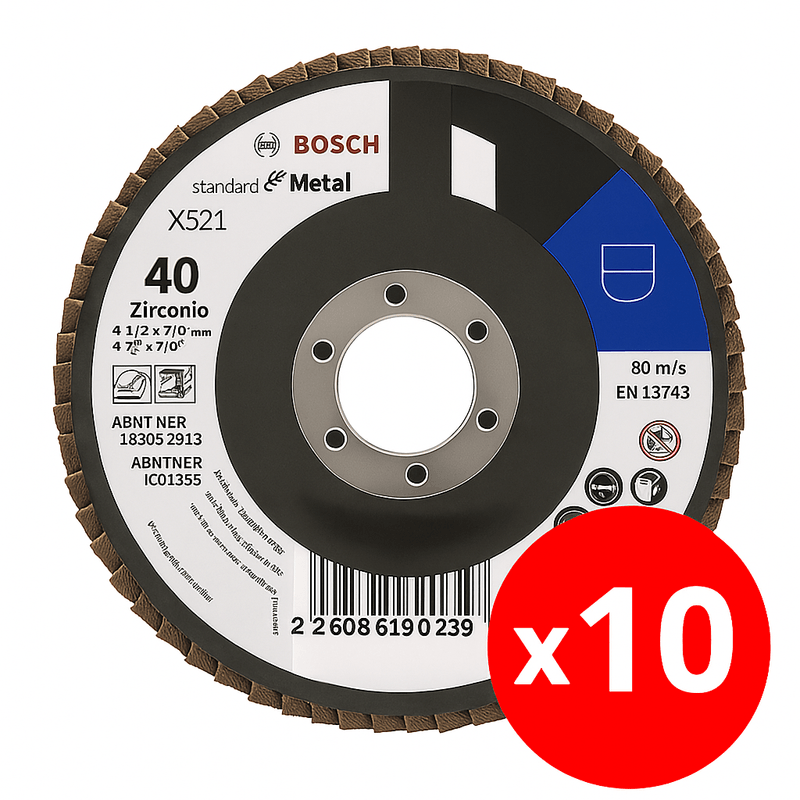 Disco Flap Eco Inox Metal 4 12 Gr40 Bosch X10 2